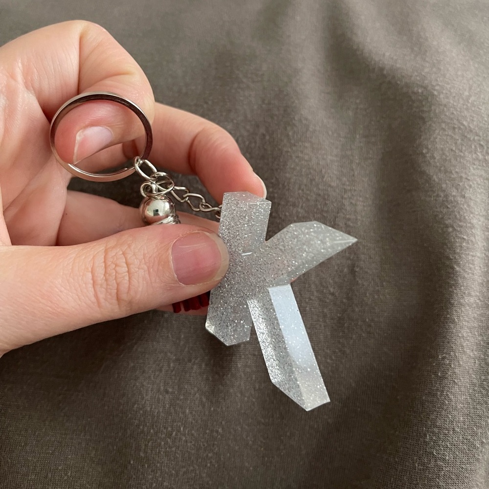 Handmade Letter "K" Keychain - Picture 3 of 6